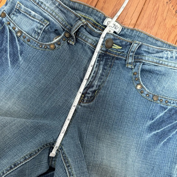 Cache‎ Y2K Embellished Jeans Light Wash Size 4 - Picture 11 of 13